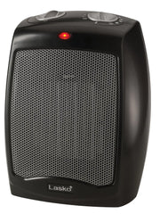 Lasko 9" Ceramic Table Top Heater (3-speed, thermostat, black)