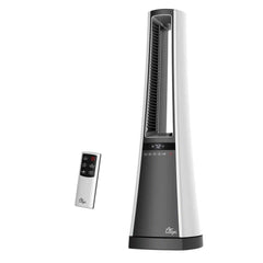 Lasko Air Logic 27" Bladeless Tower Heater (2 heat settings, remote, timer, white/gray)