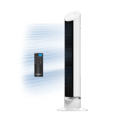 Lasko WhisperForce™ DC 36" Tower Fan (12-speed, remote, timer, air filtration, white)