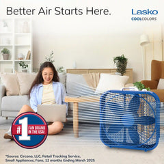 Lasko Cool Colors Box Fan (blue)