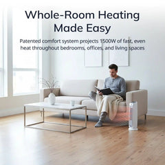 Lasko 23" Ceramic Tower Heater (2 heat settings, timer, thermostat, silver)