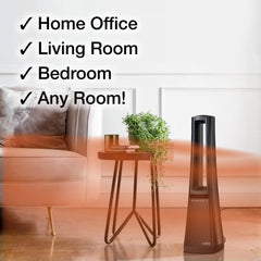 Lasko Air Logic 27" Bladeless Tower Heater (2 heat settings, remote, timer, black)