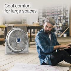 Lasko Cyclone® 20" Air Circulator Floor Fan (3-speed, manual, 90° oscillation, white)