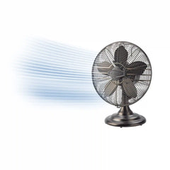 Lasko Classic 12" Table Top Fan (3-speed, manual, metal construction, bronze)