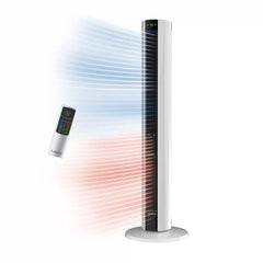 Lasko 1500W Electric All Season Tower Fan & Space Heater with Timer and  Remote, FH500, White