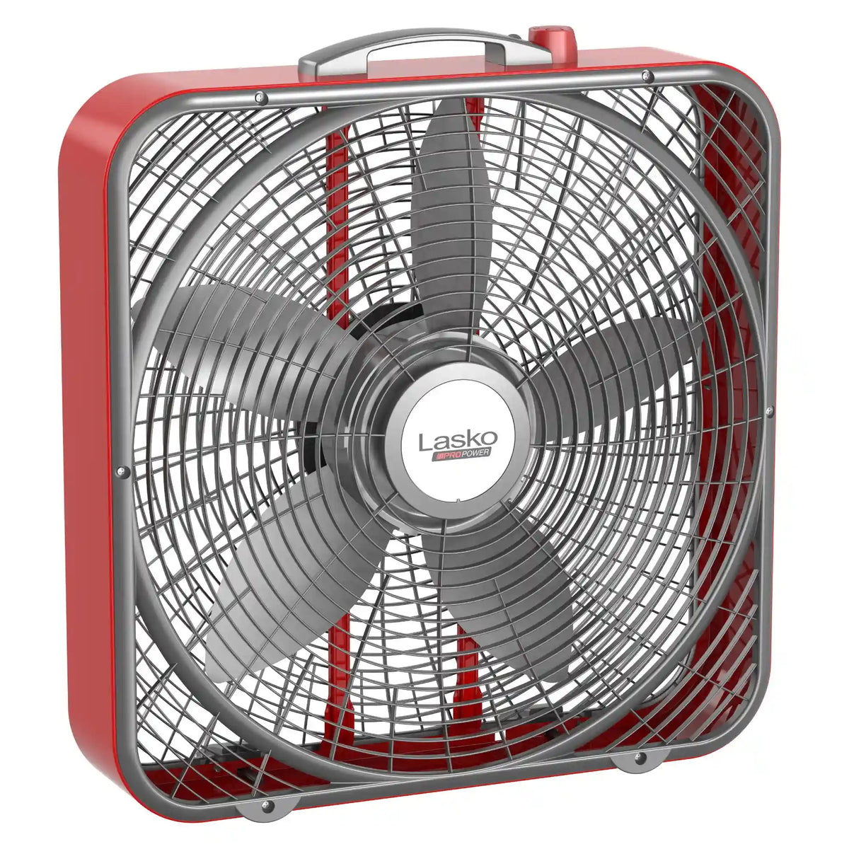 Lasko 20" 3-Speed Pro Power™ Industrial Grade Box Fan (red)