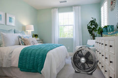 Lasko Wind Machine® 20" Air Circulator Floor Fan (3-speed, manual, 360° airflow, dark gray)