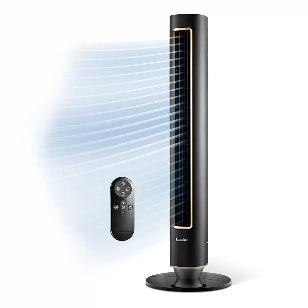 Lasko Summit Whisperforce™ DC 40" Tower Fan (12-speed, remote, black)