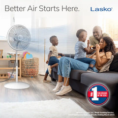 Lasko Performance 18" Pedestal Fan (3-speed, manual, white)